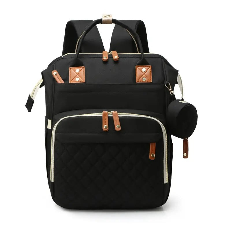 Bolso Pañalera Multiusos Con Cuna Portátil 💼👶